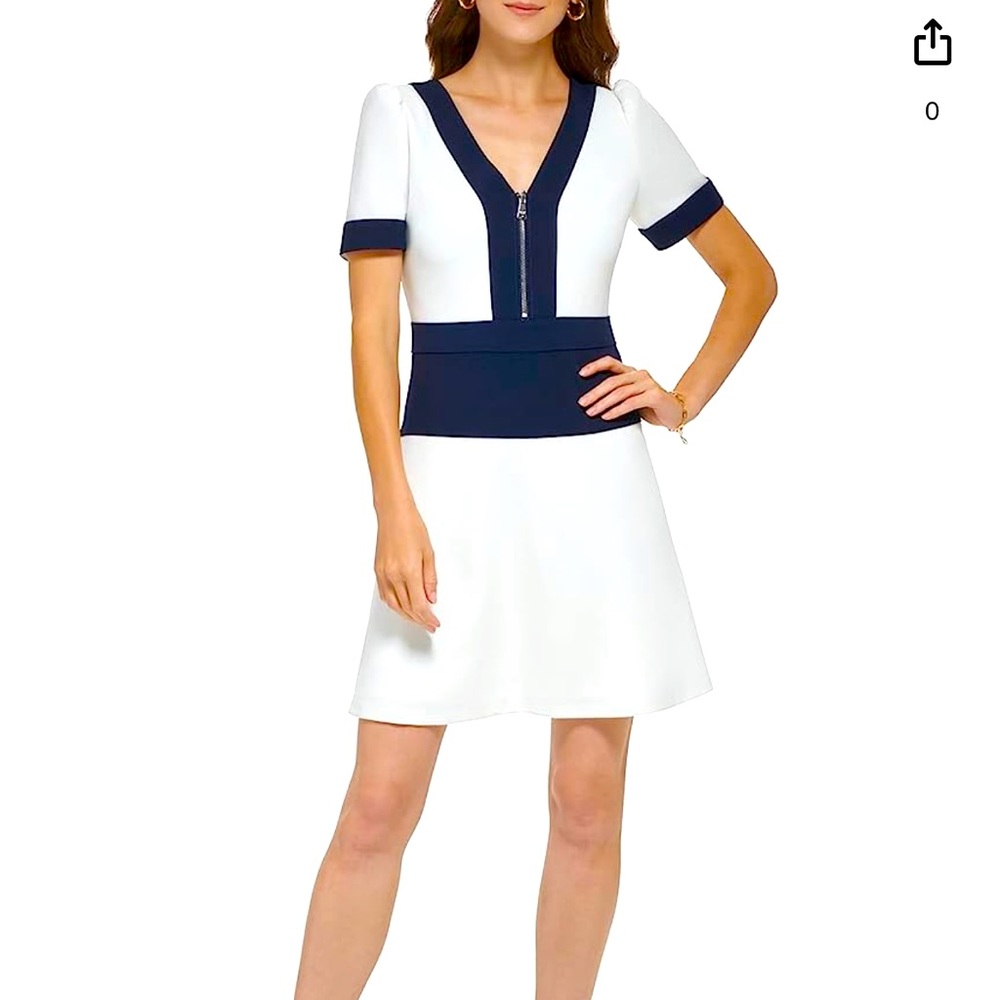 DKNY⭐️host pick ⭐️women’s 14 Color Block Scuba Crepe Dress (lined) NWT